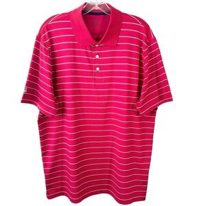 Brooks Brothers Red Striped Short Sleeve Polo Shirt Men's XL